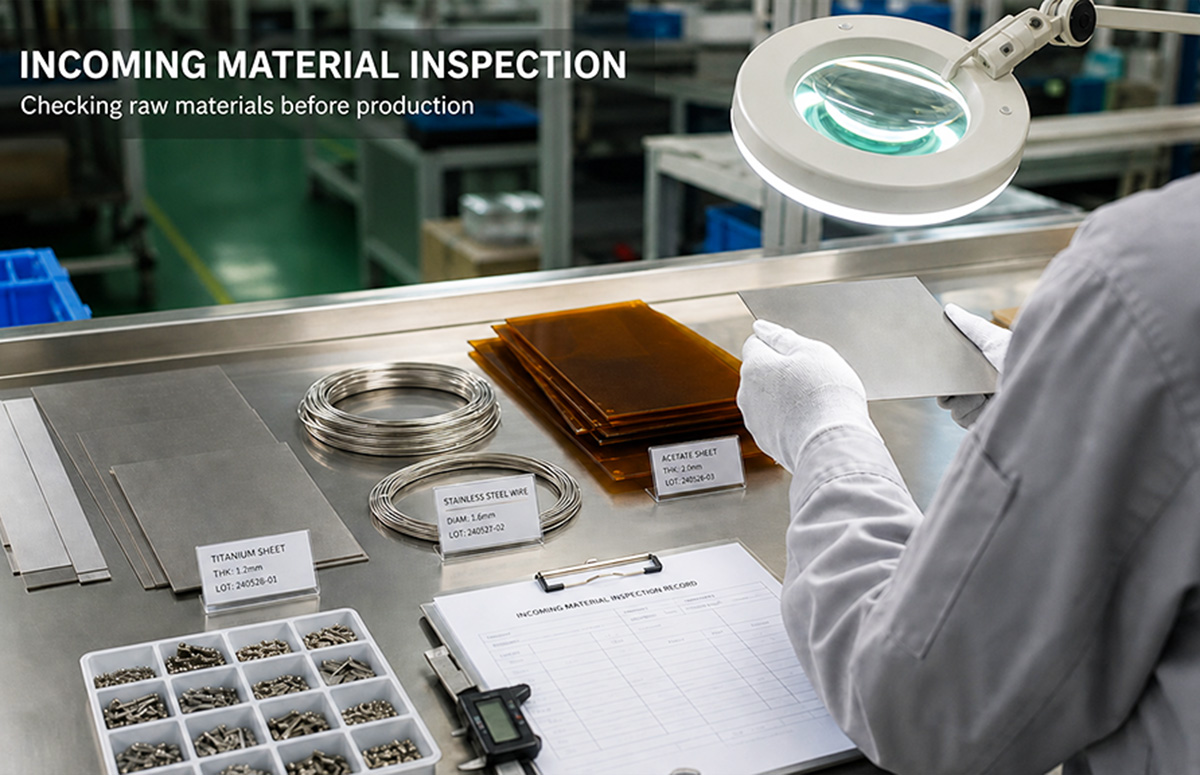 Incoming material inspection